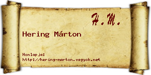 Hering Márton névjegykártya